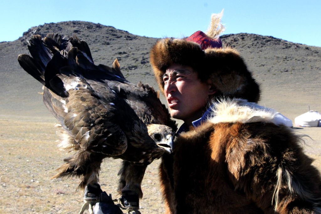 Eagle hunting experience in Kazak family